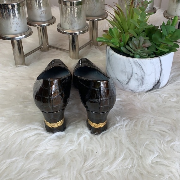 Ingledew’s Grazia Spanish collection brown block pump size 7 - Picture 4 of 11